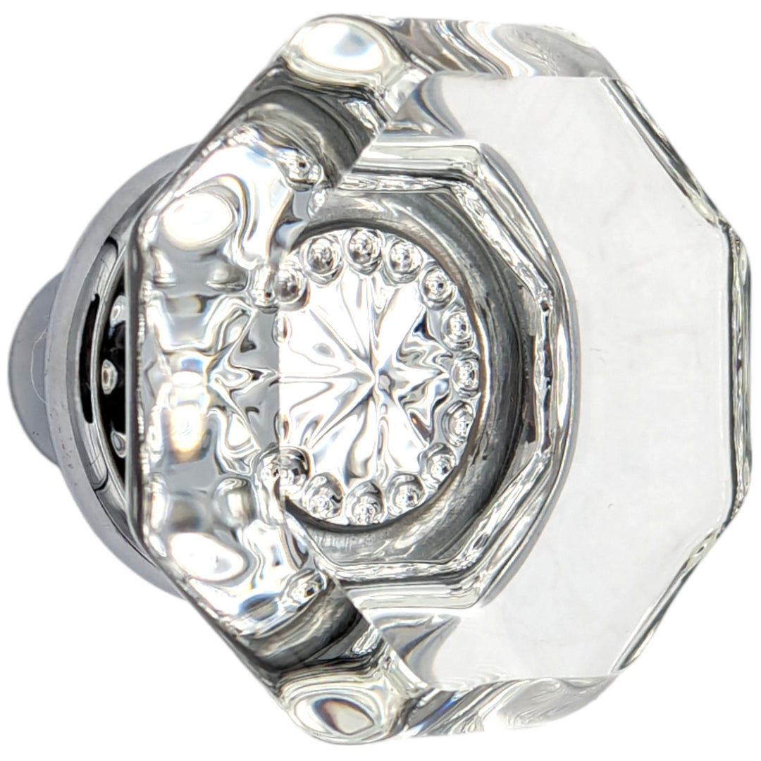 ##Antique Hardware## Octagon Crystal Spare Door Knob Set (Several Finishes Available)