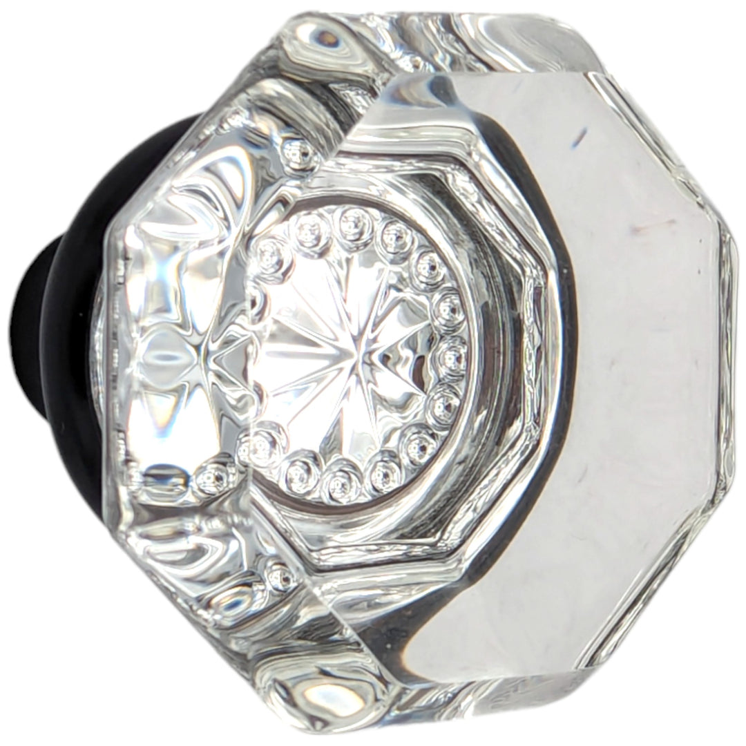 ##Antique Hardware## Octagon Crystal Spare Door Knob Set (Several Finishes Available)