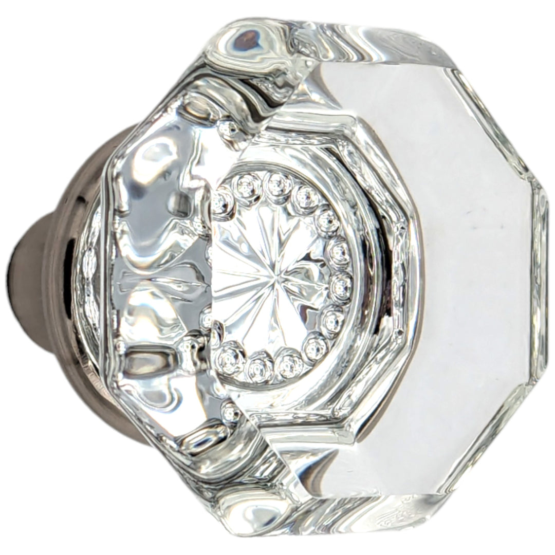 ##Antique Hardware## Octagon Crystal Spare Door Knob Set (Several Finishes Available)