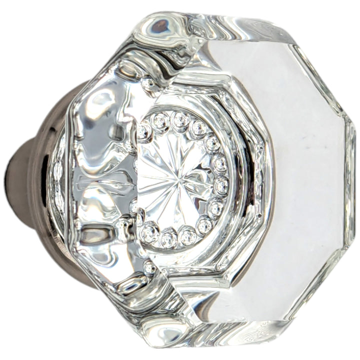 ##Antique Hardware## Octagon Crystal Spare Door Knob Set (Several Finishes Available)