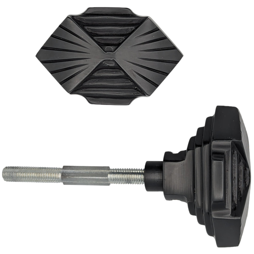 Antique Hardware Art Deco Fanfare Solid Brass Spare Door Knob Set (Several Finishes Available) SPARE DOORKNOBS