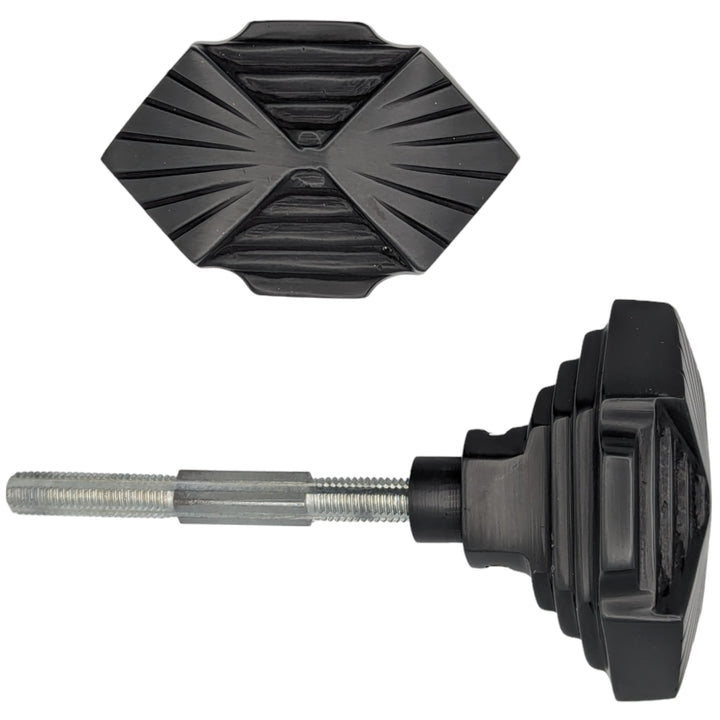 Antique Hardware Art Deco Fanfare Solid Brass Spare Door Knob Set (Several Finishes Available) SPARE DOORKNOBS