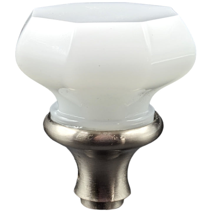 ##Antique Hardware## Octagon Milk Glass Spare Door Knob Set (Several Finishes Available)