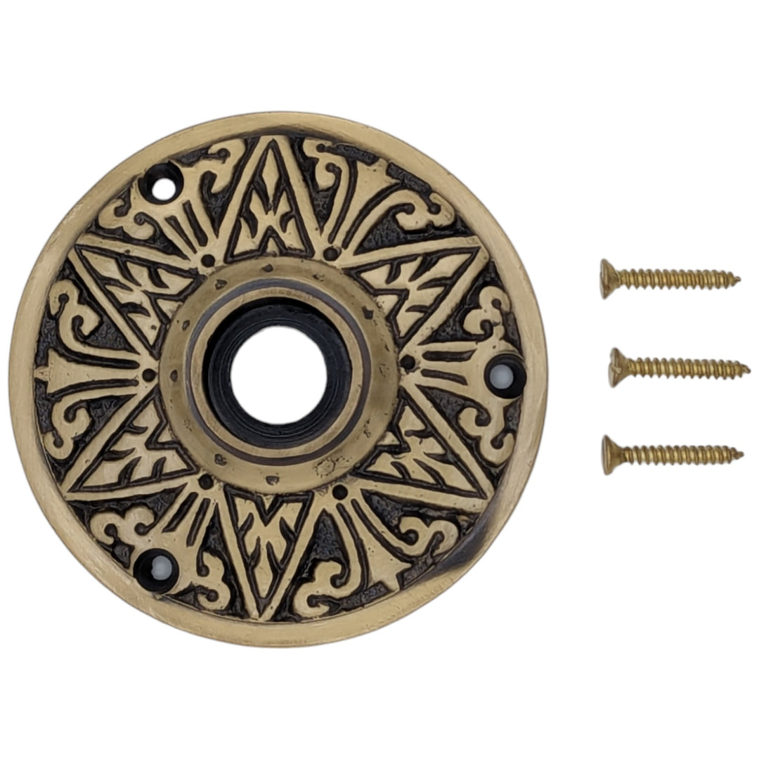 ##Antique Hardware## Eastlake Solid Brass Rosette (Several Finishes Available)