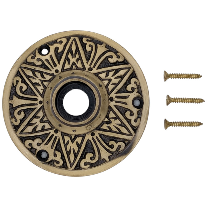 ##Antique Hardware## Eastlake Solid Brass Rosette (Several Finishes Available)