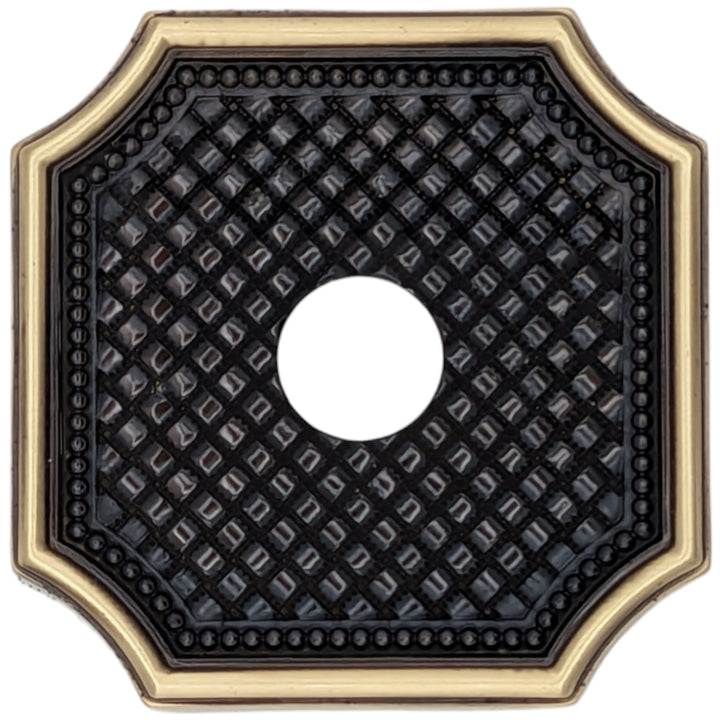 ##Antique Hardware## Basket Weave Solid Brass Rosette (Several Finishes Available)