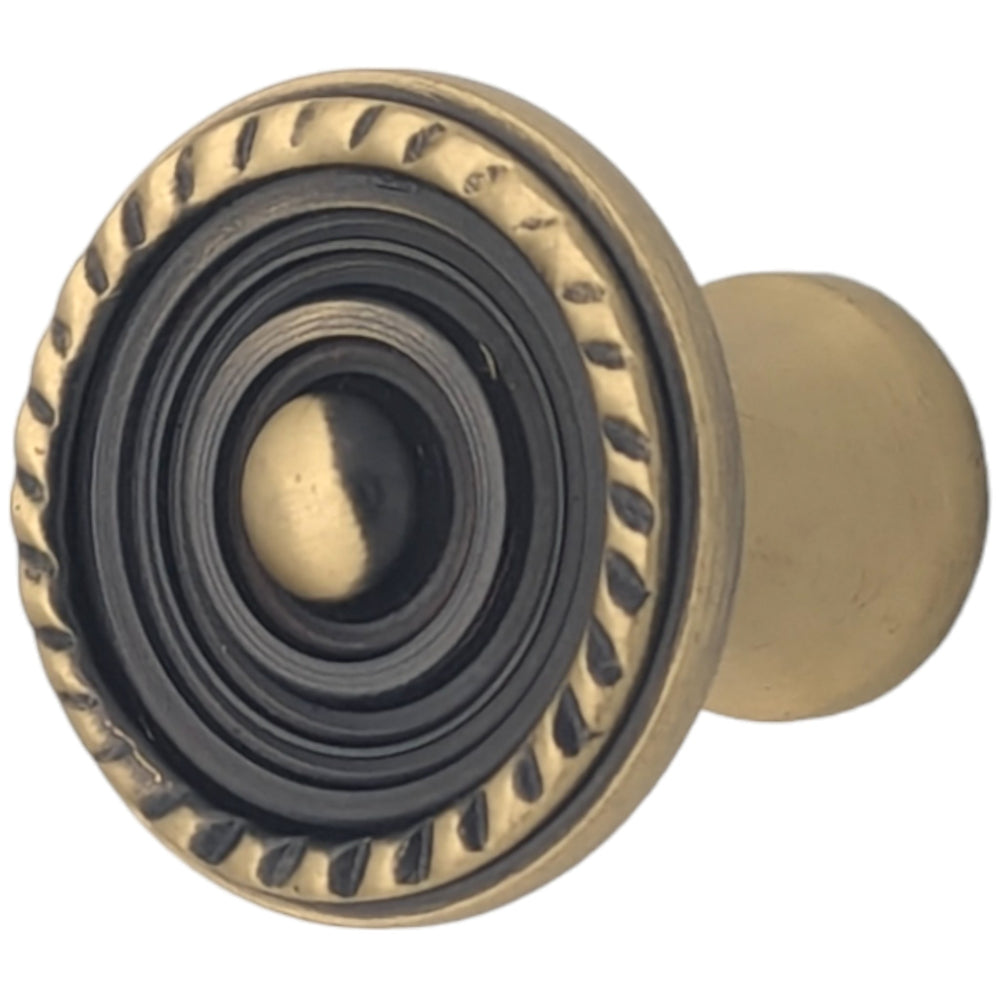 Antique Hardware 1 1/8 Inch Solid Brass Patterned Cabinet & Furniture Knob (Several Finishes Available) ANTIQUE CABINET HARDWARE