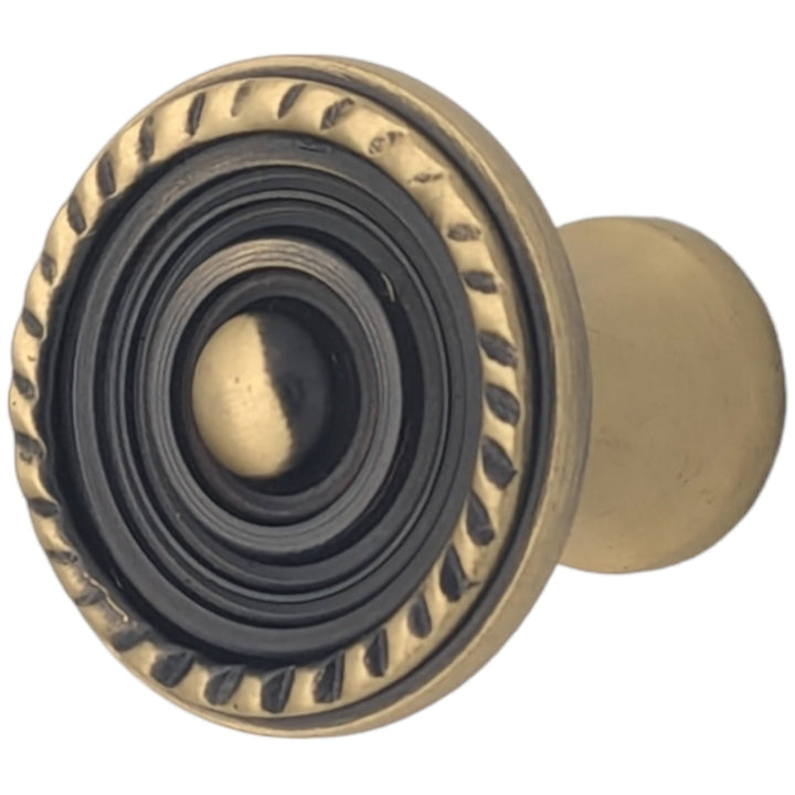Antique Hardware 1 1/8 Inch Solid Brass Patterned Cabinet & Furniture Knob (Several Finishes Available) ANTIQUE CABINET HARDWARE
