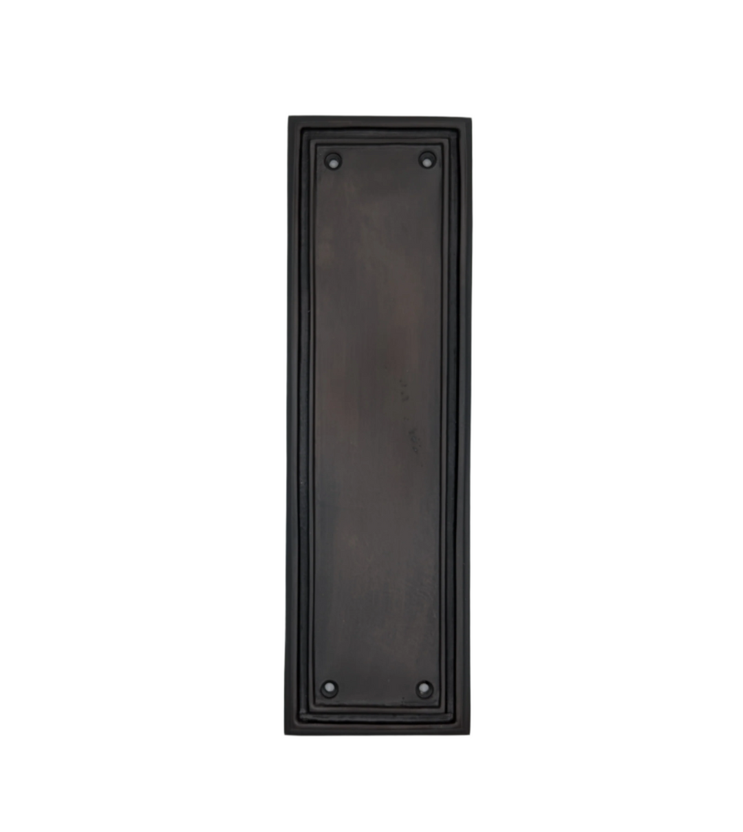 ##Antique Hardware## Open Box Sale Item 10 Inch Solid Brass Classic Style Push Plate (Oil Rubbed Bronze Finish)