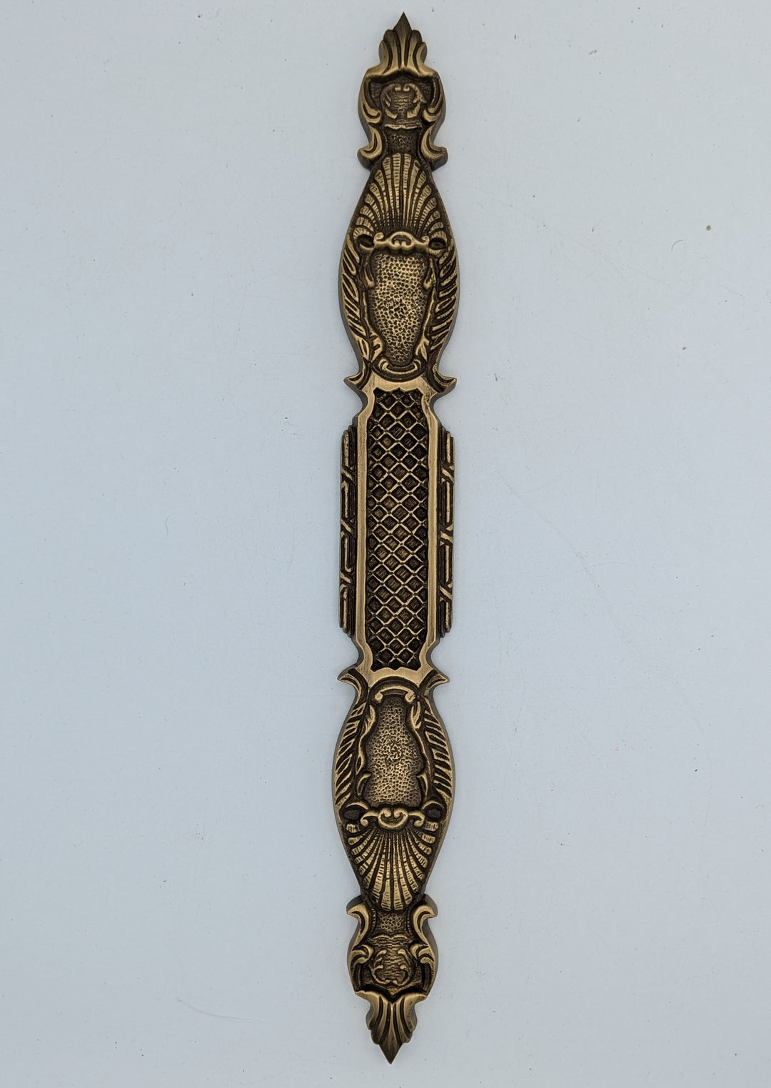 ##Antique Hardware## Open Box Sale Item 15 3/4 Inch Push Plate (Antique Brass Finish)