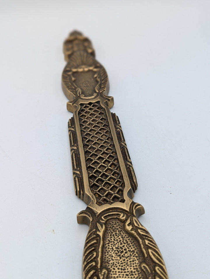 ##Antique Hardware## Open Box Sale Item 15 3/4 Inch Push Plate (Antique Brass Finish)