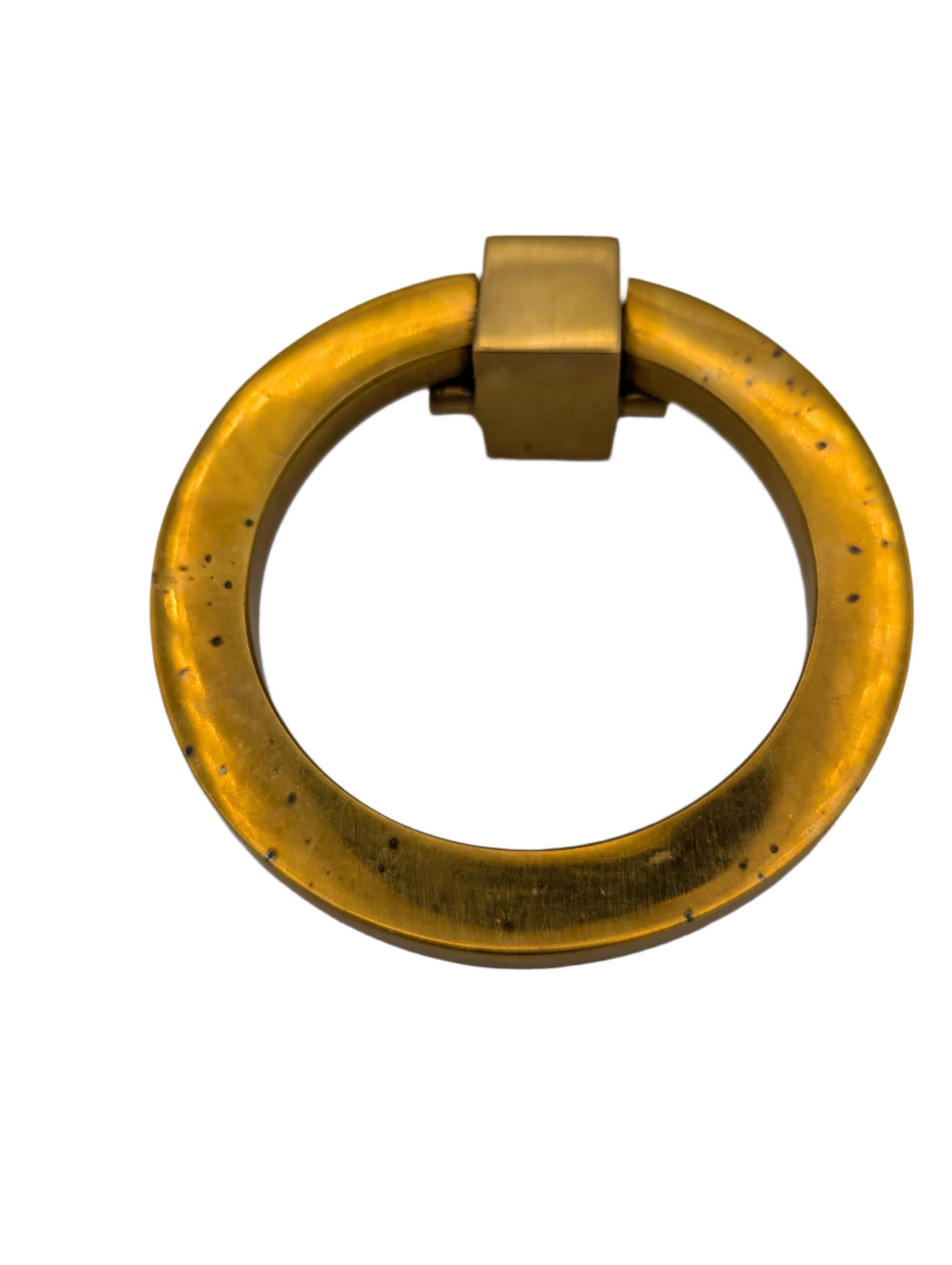 ##Antique Hardware## Open Box Sale Item 3 Inch Mission Style Solid Brass Drawer Ring Pull (Polished Brass Finish)