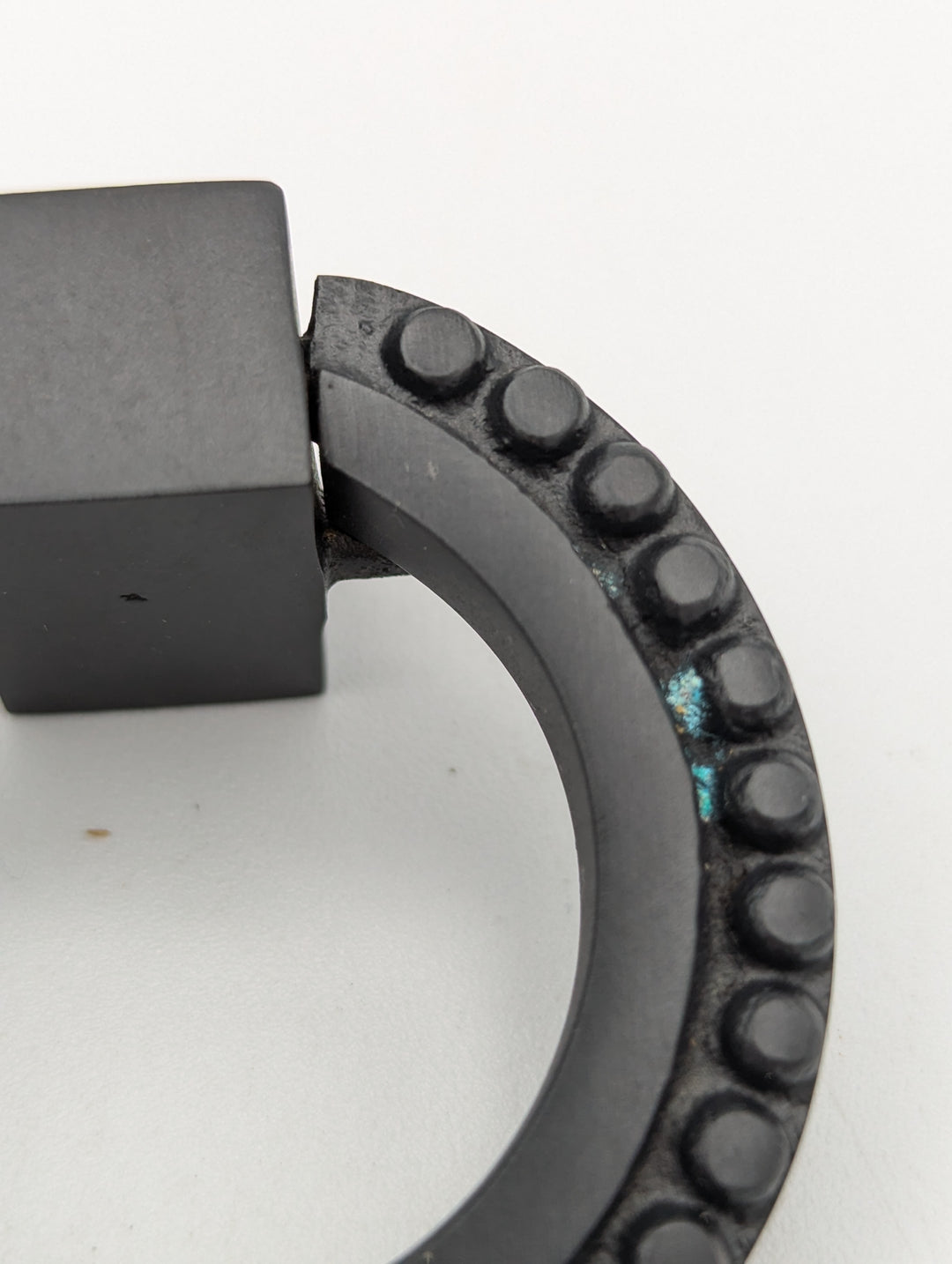 ##Antique Hardware## Open Box Sale Item 2 Inch Solid Brass Beaded Drawer Ring Pull (Oil Rubbed Bronze Finish) - Set of 2