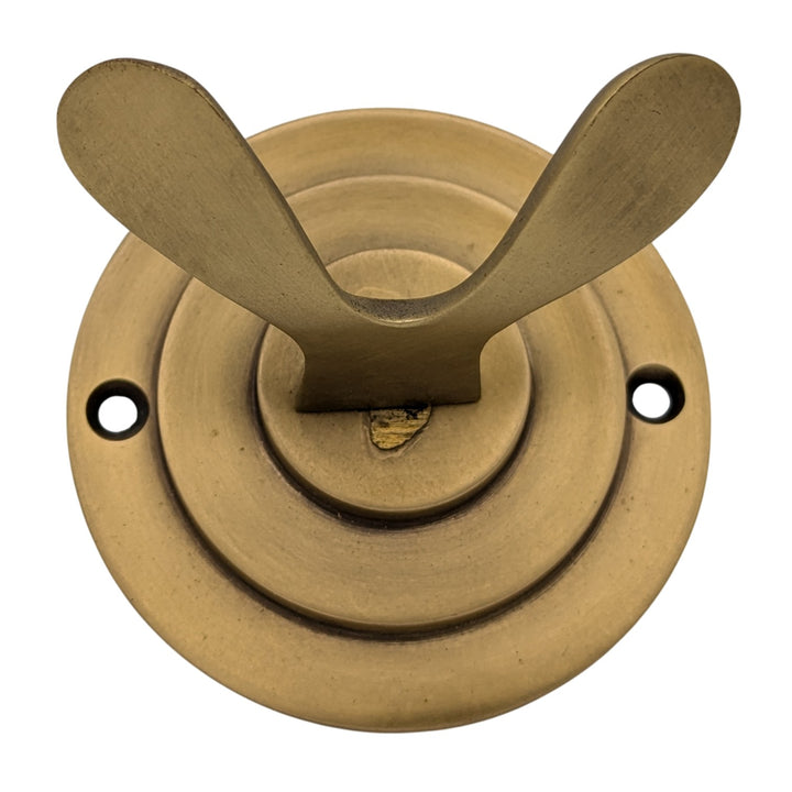 Circular Solid Brass Robe Hook (Antique Brass Finish)