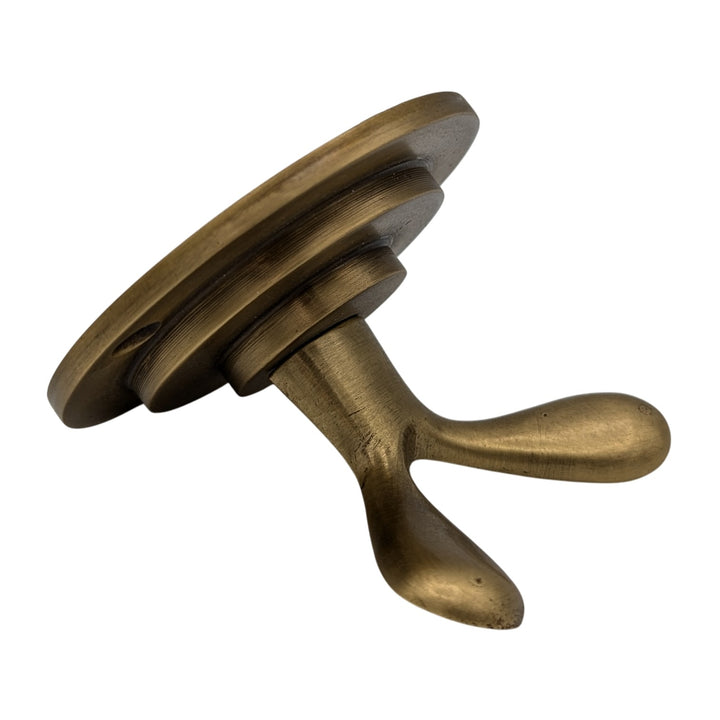 Circular Solid Brass Robe Hook (Antique Brass Finish)