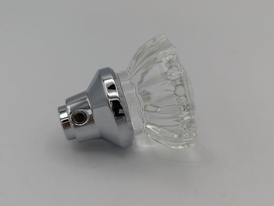 Open Box Sale Item Fluted Crystal Spare Knob Set (Polished Chrome Finish)