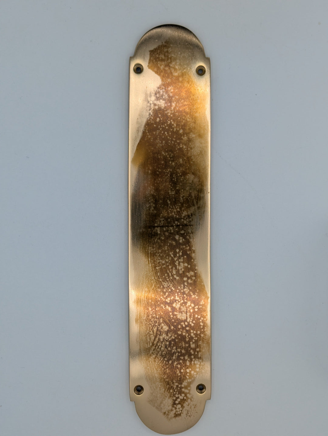 ##Antique Hardware## Open Box Sale Item 12 Inch Traditional Style Door Push Plate (Polished Brass Finish)