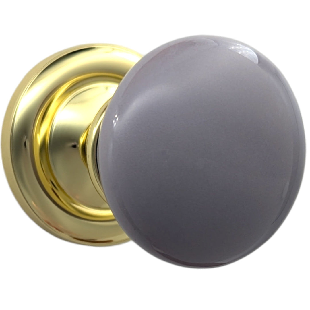 ##Antique Hardware## Magnifique™ Classic Door Set with Gray Porcelain Knobs (Several Finishes Available)