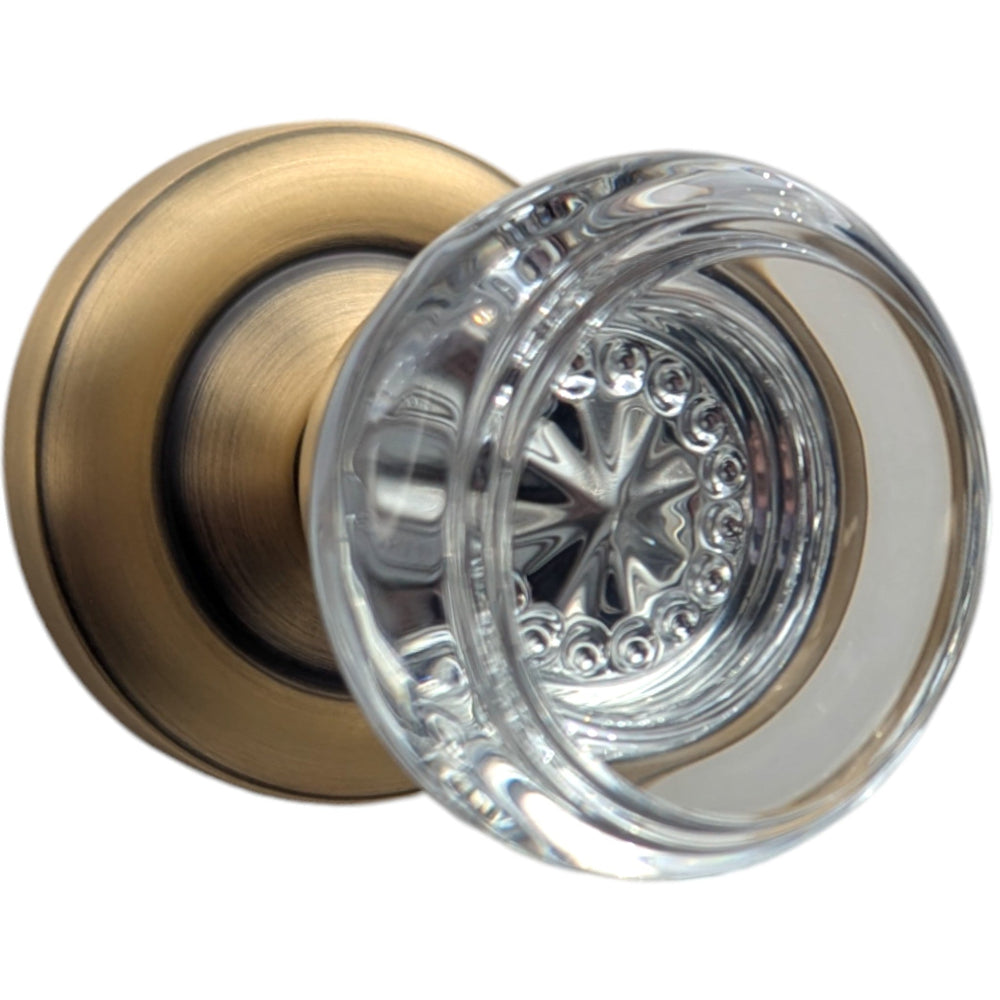 ##Antique Hardware## Magnifique™ Classic Door Set with Round Crystal Knobs (Several Finishes Available)