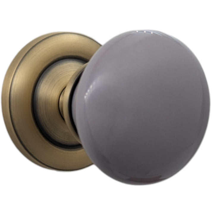 ##Antique Hardware## Magnifique™ Classic Door Set with Gray Porcelain Knobs (Several Finishes Available)