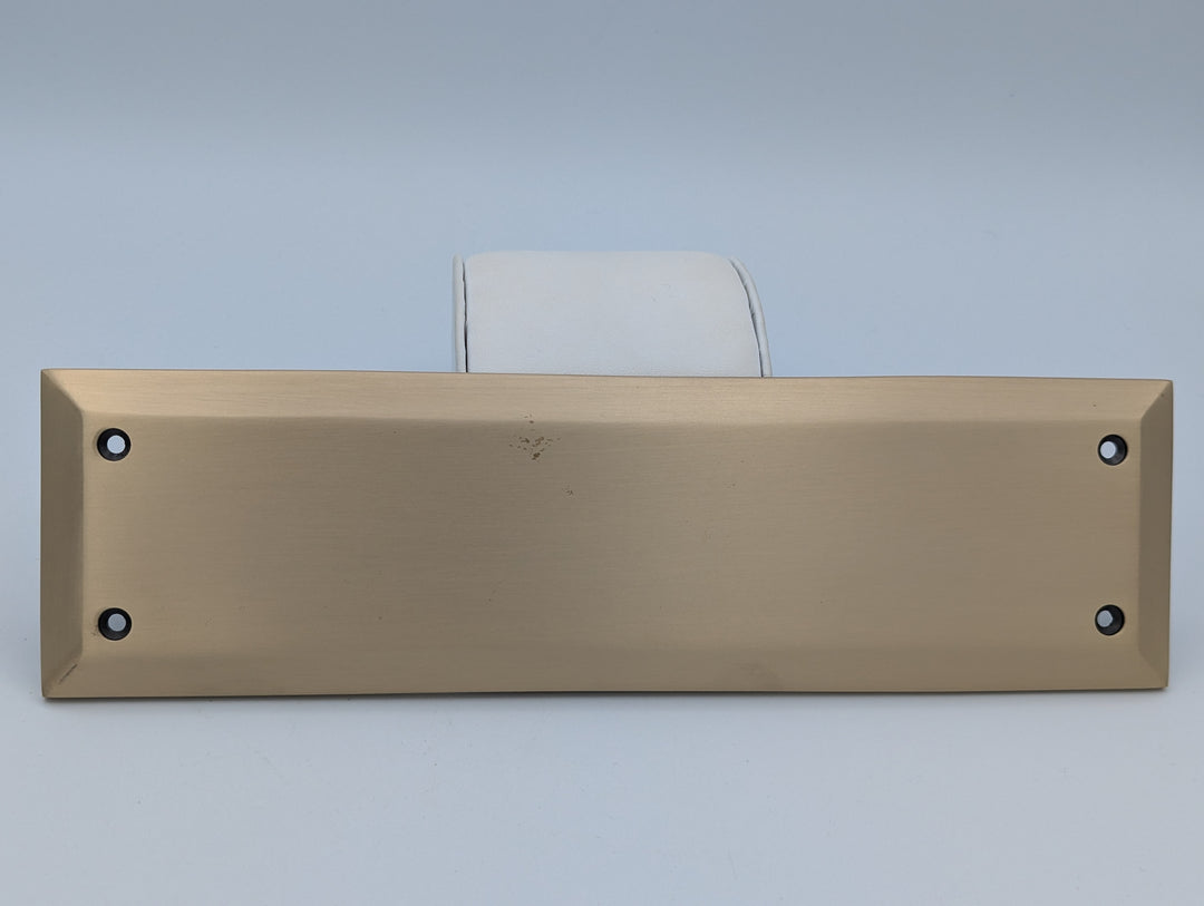 ##Antique Hardware## Open Box Sale Item 10 Inch Quaker Style Push Plate (Antique Brass Finish)