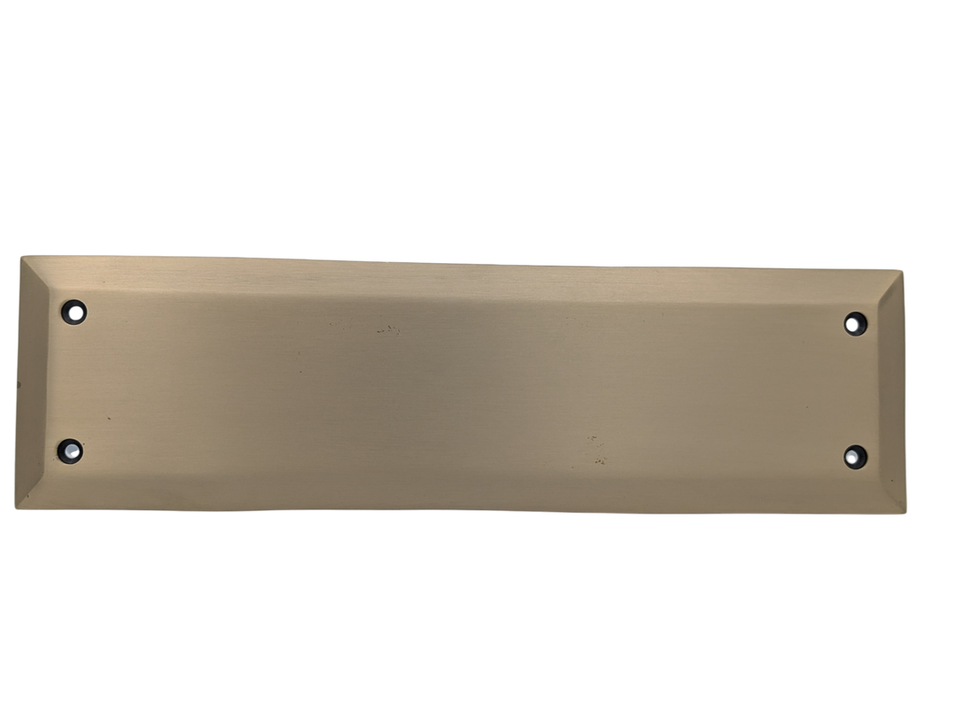 10 Inch Quaker Style Push Plate (Antique Brass Finish)