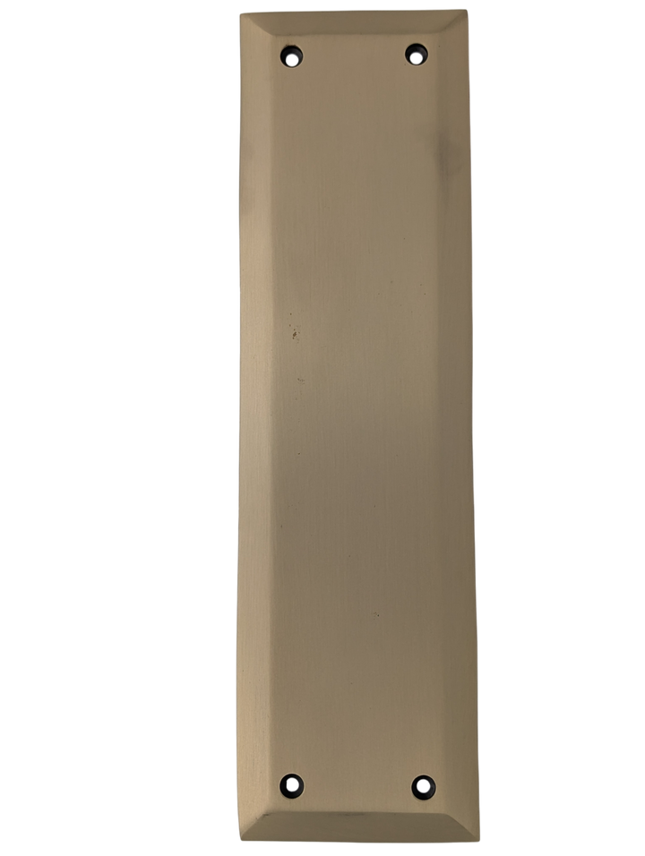 10 Inch Quaker Style Push Plate (Antique Brass Finish)