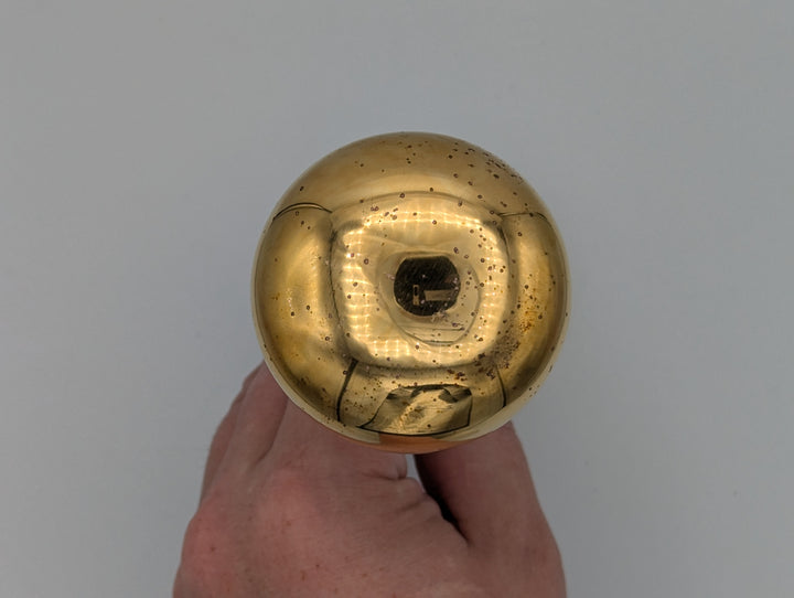 ##Antique Hardware## Open Box Sale Item Round Solid Brass Spare Door Knob Set (Polished Brass Finish)