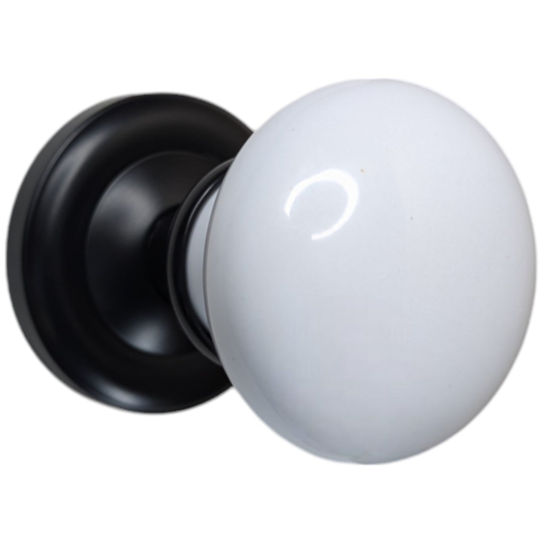 ##Antique Hardware## Magnifique™ Classic Door Set with White Porcelain Knobs (Several Finishes Available)