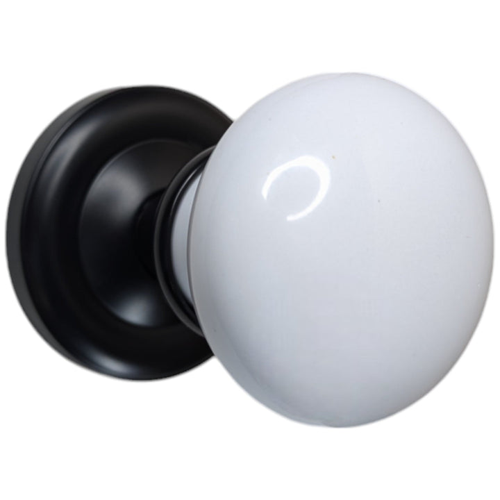 ##Antique Hardware## Magnifique™ Classic Door Set with White Porcelain Knobs (Several Finishes Available)