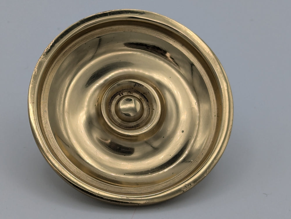 ##Antique Hardware## Open Box Sale Item 2 5/8 Inch Modern Brass Round Disc Cabinet & Furniture Knob