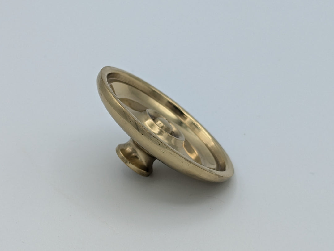 ##Antique Hardware## Open Box Sale Item 2 5/8 Inch Modern Brass Round Disc Cabinet & Furniture Knob