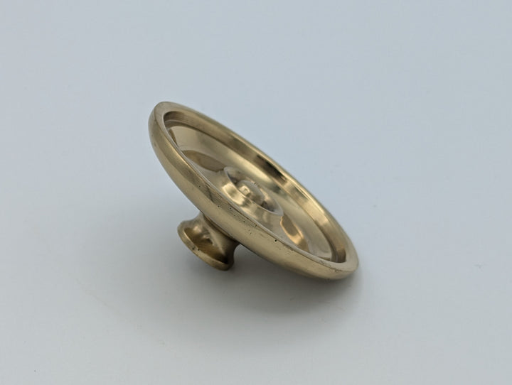 ##Antique Hardware## Open Box Sale Item 2 5/8 Inch Modern Brass Round Disc Cabinet & Furniture Knob