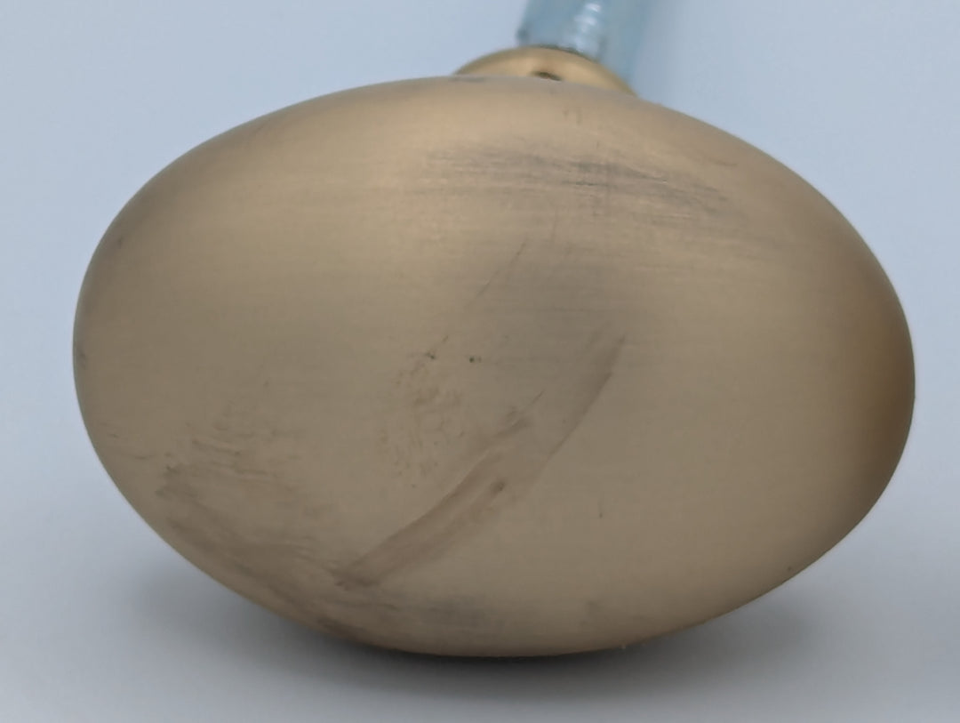 ##Antique Hardware## Open Box Sale Item Solid Brass Egg Door Knobs Spare Set with Spindle (Antique Brass) Set of 3