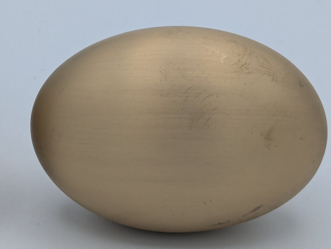 ##Antique Hardware## Open Box Sale Item Solid Brass Egg Door Knobs Spare Set with Spindle (Antique Brass) Set of 3