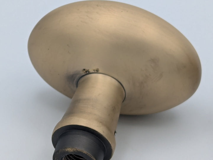 ##Antique Hardware## Open Box Sale Item Solid Brass Egg Door Knobs Spare Set with Spindle (Antique Brass) Set of 3