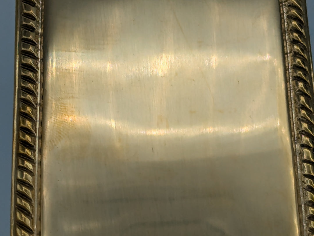 Open Box Sale Item 12 Inch Georgian Oval Roped Style Door Push Plate (Polished Brass Finish) - Set of 3