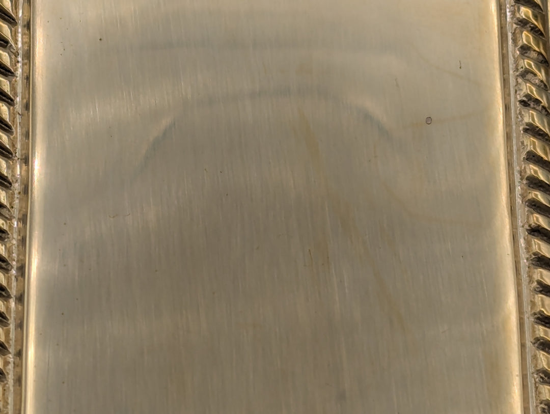 Open Box Sale Item 12 Inch Georgian Oval Roped Style Door Push Plate (Polished Brass Finish) - Set of 3