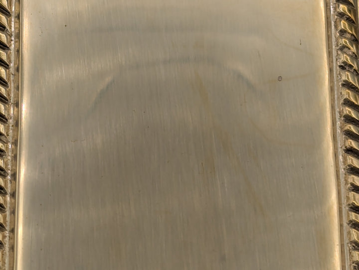 Open Box Sale Item 12 Inch Georgian Oval Roped Style Door Push Plate (Polished Brass Finish) - Set of 3