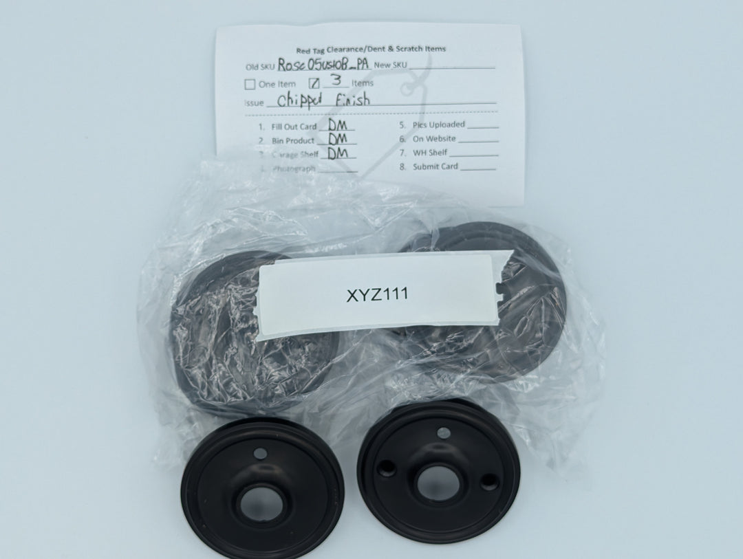 ##Antique Hardware## Open Box Sale Item Traditional Style Solid Brass Rosette Plates (Oil Rubbed Bronze) - Set of 3