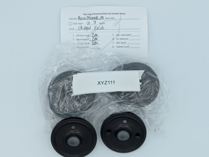 ##Antique Hardware## Open Box Sale Item Traditional Style Solid Brass Rosette Plates (Oil Rubbed Bronze) - Set of 3