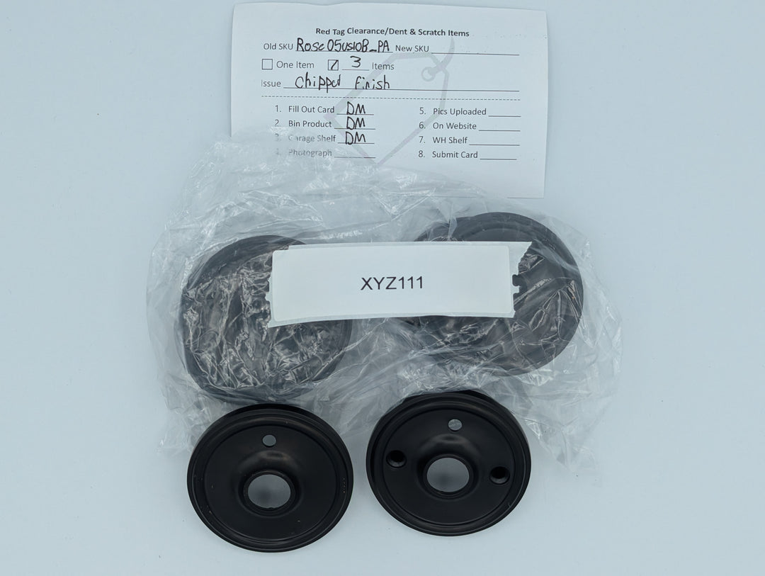 ##Antique Hardware## Open Box Sale Item Traditional Style Solid Brass Rosette Plates (Oil Rubbed Bronze) - Set of 3