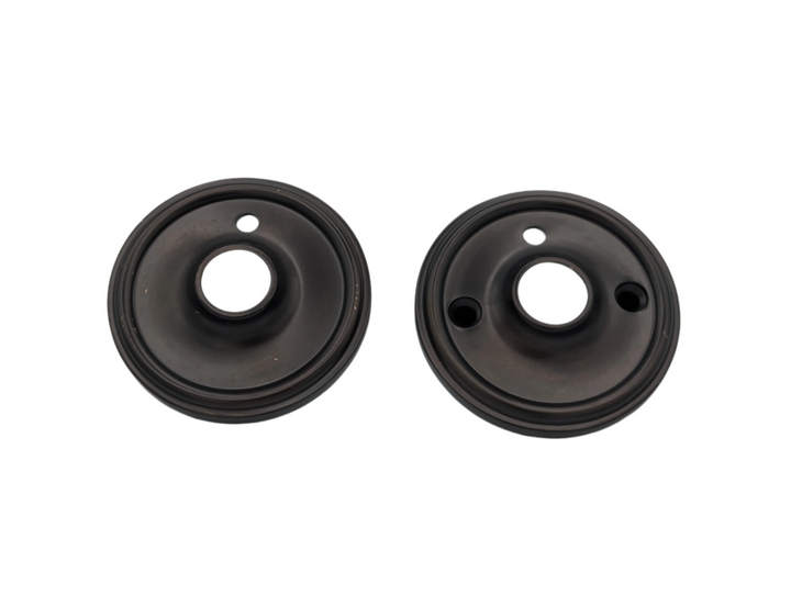 ##Antique Hardware## Open Box Sale Item Traditional Style Solid Brass Rosette Plates (Oil Rubbed Bronze) - Set of 3