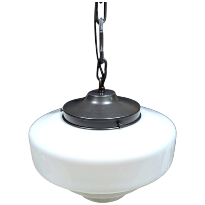 ##Antique Hardware## Tiered Schoolhouse Glass Standard Chain Light (Several Finishes Available)