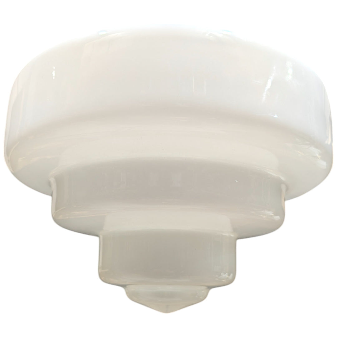 ##Antique Hardware## Tiered Schoolhouse Glass Standard Chain Light (Several Finishes Available)