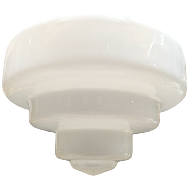 ##Antique Hardware## Tiered Schoolhouse Glass Standard Chain Light (Several Finishes Available)