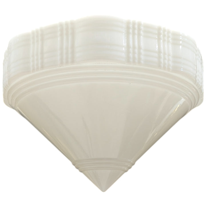 ##Antique Hardware## Mid-Century Diamond Glass Fancy Chain Light (Several Finishes Available)