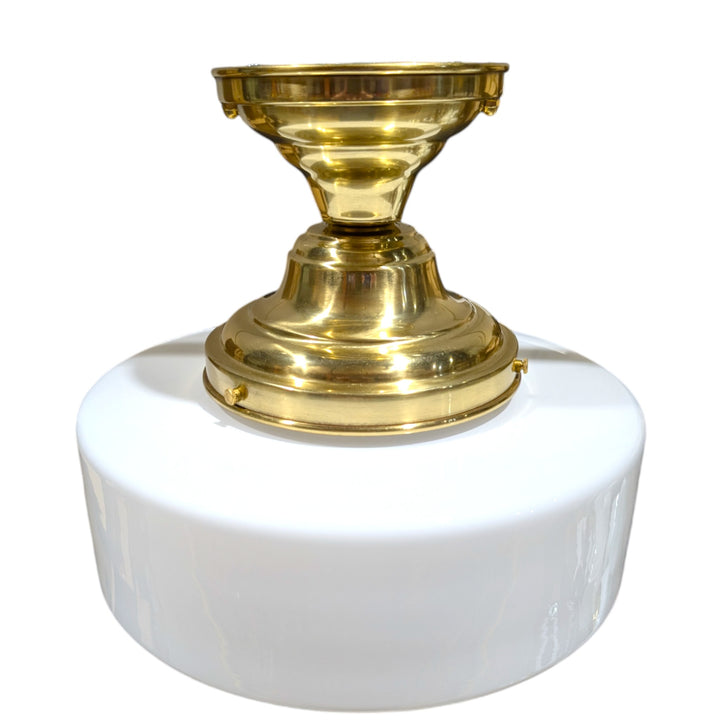 ##Antique Hardware## Mid Century Modern Glass Semi-Flush Fancy Light (Several Finishes Available)