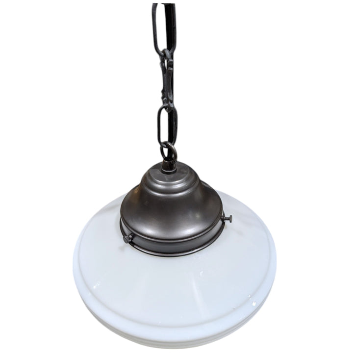 ##Antique Hardware## Small Art Deco Glass Fancy Chain Light (Several Finishes Available)