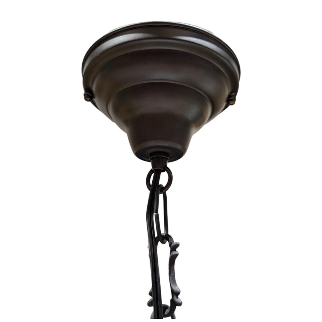 ##Antique Hardware## Small Art Deco Glass Fancy Chain Light (Several Finishes Available)